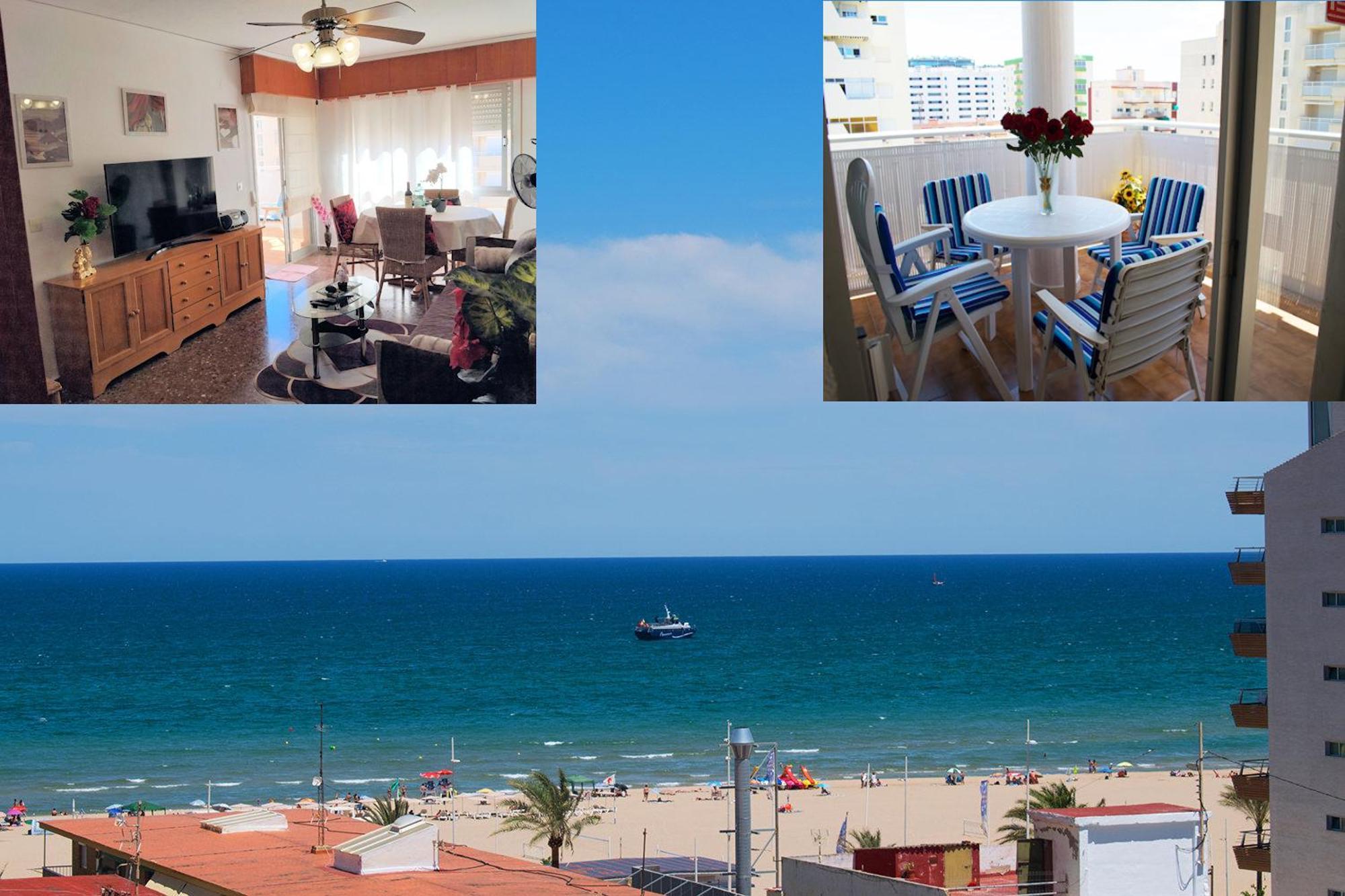 El Tiburon - Piso Con Espectaculares Vistas Al Mar - Solo Para Familias Ideal Para 4 Personas - Aire - Calefaccion - Ganador Award 2025, 2024, 2023, 2022 Playa de Gandia Buitenkant foto